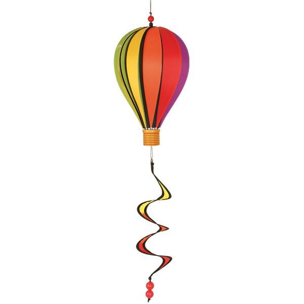 hängendes Windspiel Balloon - Rainbow 17 x 28 cm (Ballon) 4  x 3.5 cm (Korb) 10 x 35 cm (Spirale) rainbow