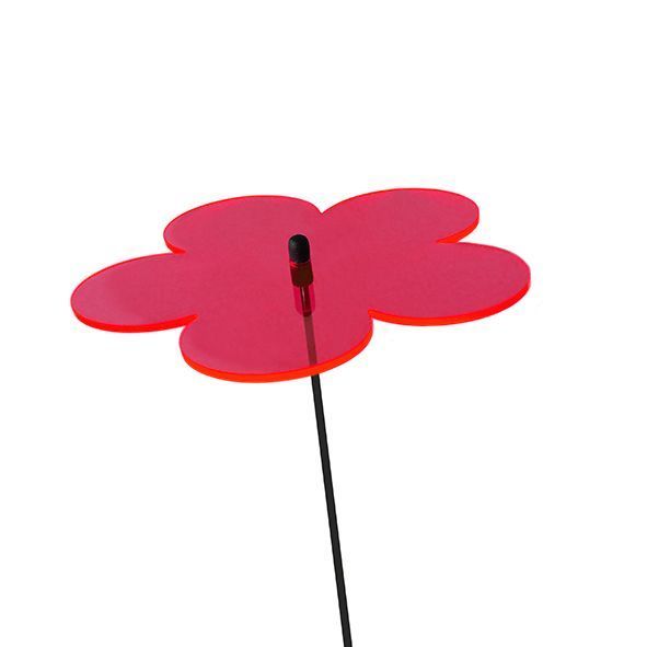 Elliot Lichtzauber - Sonnenfänger Blume mini 4 cm inkl. 20 cm Stab rot 