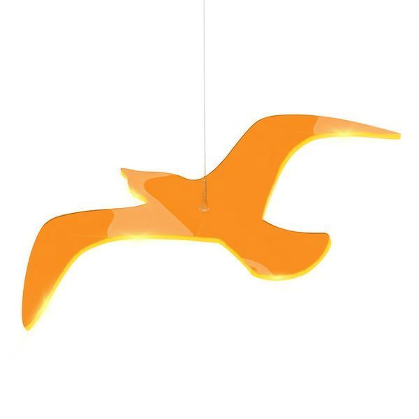 Elliot Lichtzauber - Sonnenfänger 1019222  Vogel Wing 18 cm gebogen orange inkl. Aufhängevorrichtung