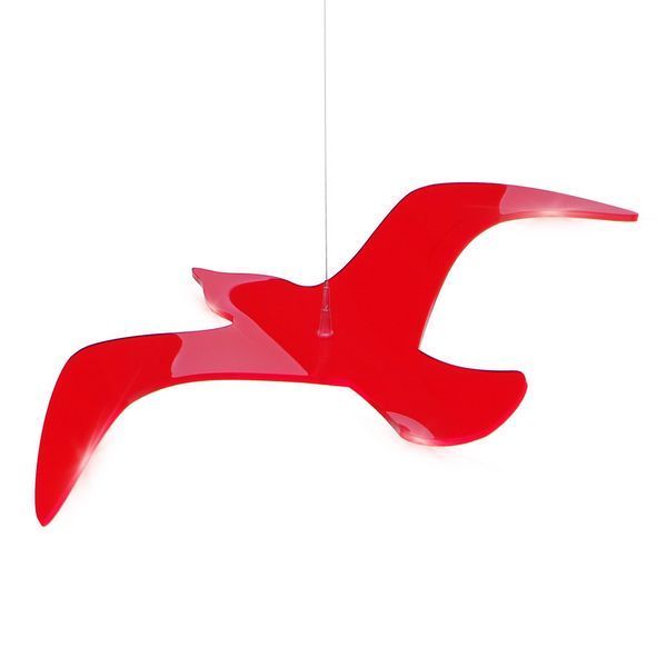 Elliot Lichtzauber - Sonnenfänger 1019223  Vogel Wing 18 cm gebogen rot inkl. Aufhängevorrichtung