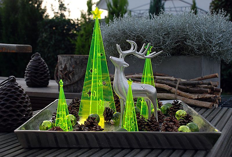 Elliot Lichtzauber - Sonnenfänger 1020421  3D-Design-Tannenbaum klein 12 cm stehend grün