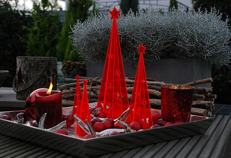 Elliot Lichtzauber - Sonnenfänger 1020403  3D-Design-Tannenbaum Magic 30 cm stehend rot