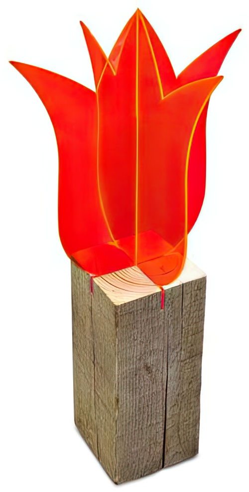 Elliot Lichtzauber - Sonnenfänger 1023063 3D-Tulpe 12 cm stehend rot ohne Holzfuß