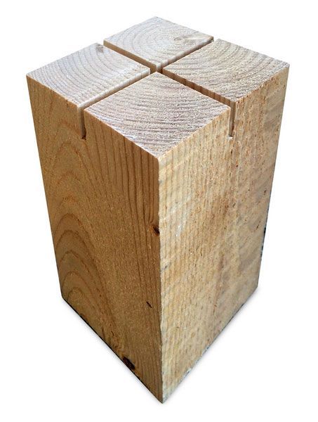 Elliot Lichtzauber - 1023400 Holzfuß 6 cm x 6 cm x 10 cm passend für 3D-Tulpe