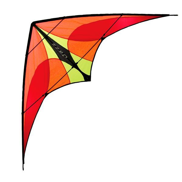 Prism Jazz Fire Zweileiner-Lenkdrachen/Stabdrachen (2-Leiner) rtf (flugfertig) 140 cm x 71 cm Cfk-Gestänge rot/orange/gelb