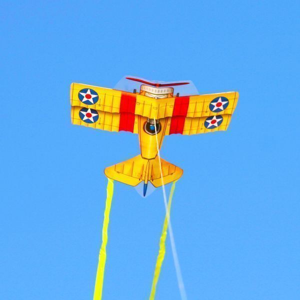 X-Kites Mini Micro Kites Bi-Plane - Einleiner-Drachen/Kinderdrachen (1-Leiner) rtf (flugfertig) 11 cm x 12 cm