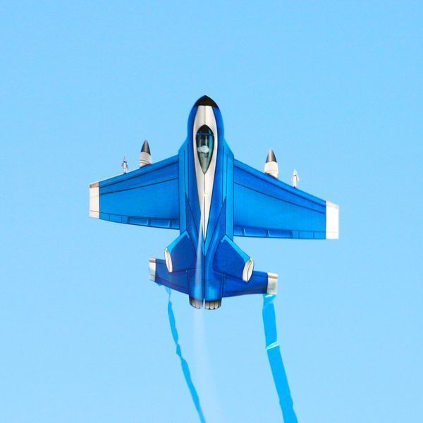 X-Kites Mini Micro Kites Fighter Jet - Einleiner-Drachen/Kinderdrachen (1-Leiner) rtf (flugfertig) 11 cm x 12 cm