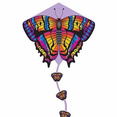X-Kites DLX Diamond Butterfly - X-Kites DLX Diamond Einleiner-Drachen/Kinderdrachen (Eddy/1-Leiner) 76 x 73 cm bunt