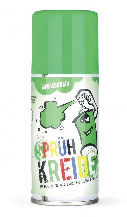 12 Stück - Elliot Sprühkreide 3300201  Kreidespay - abwaschbar! 150 ml Sprühdose grün