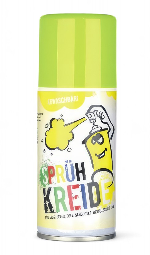 4 Stück - Elliot Sprühkreide 3300203  Kreidespay - abwaschbar! 150 ml Sprühdose gelb