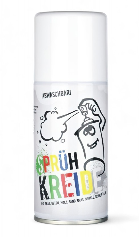 4 Stück - Elliot Sprühkreide 3300205  Kreidespay - abwaschbar! 150 ml Sprühdose weiß