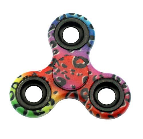 Elliot Fidget Spinner Camouflage für Hand und Finger Akrobatik 7x7cm Rainbow-Leopard