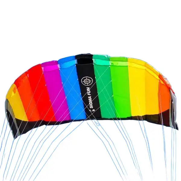 Elliot Sigma Fun 2.0  Elliot Sigma Fun 2.0  Zweileiner-Lenkdrachen 200 cm x 66 cm rainbow