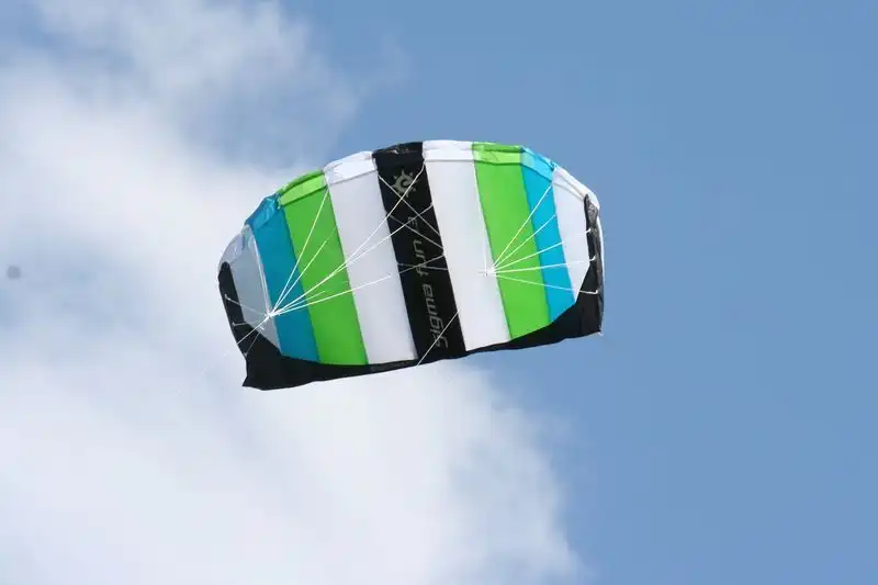 Elliot Sigma Fun 2.0  Elliot Sigma Fun 2.0  Zweileiner-Lenkdrachen 200 cm x 66 cm weiß/blau/grün