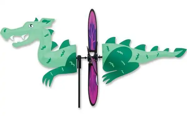 Windspiel stehend - Drache Ø 32 cm 50 cm x 32 cm grün/lila Drache Ø 32 cm 50  x 32 cm grün/lila