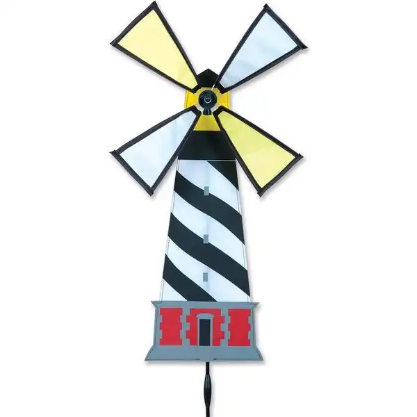 Windspiel stehend - Leuchtturm Ø 30 cm 53 cm x 30 cm schwarz/weiß Leuchtturm Ø 30 cm 53 x 30 cm schwarz/weiß