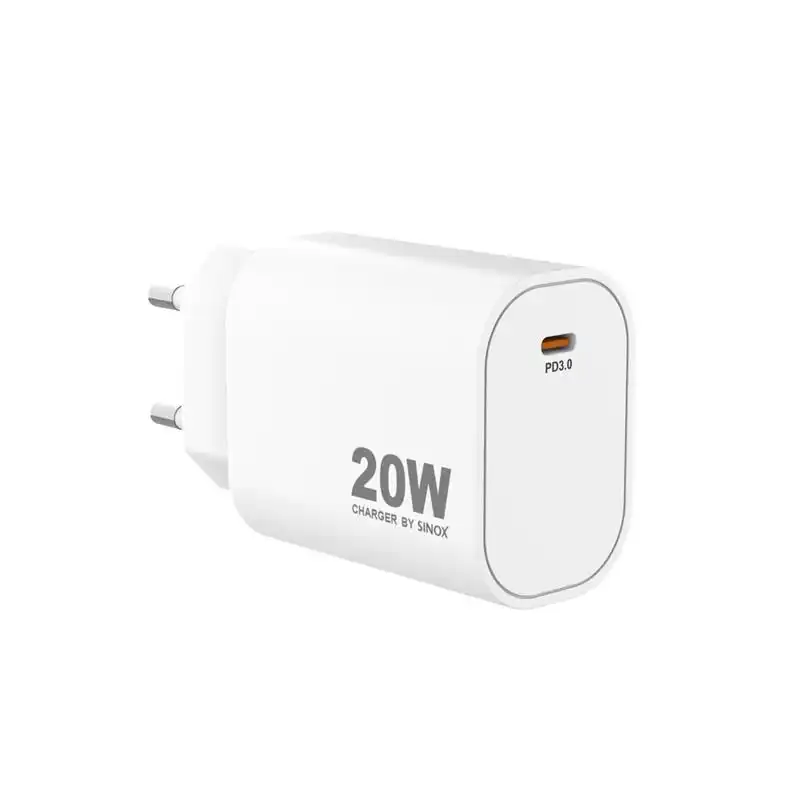 sinox Pro SXP 6020  USB-C Schnellladegerät   20 Watt USB-C Anschluss weiß
