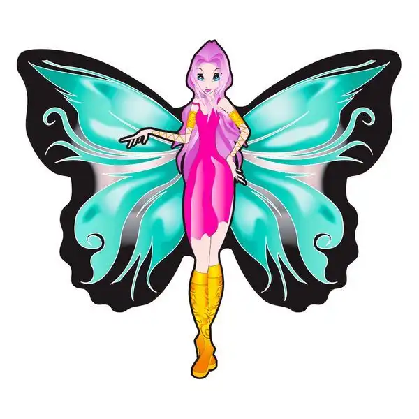 X-Kites Mini Mylar Kites Elfe Sky - X-Kites Mini Mylar Kites - Einleiner-Drachen/Kinderdrachen (1-Leiner) 10 cm x 10 cm grün
