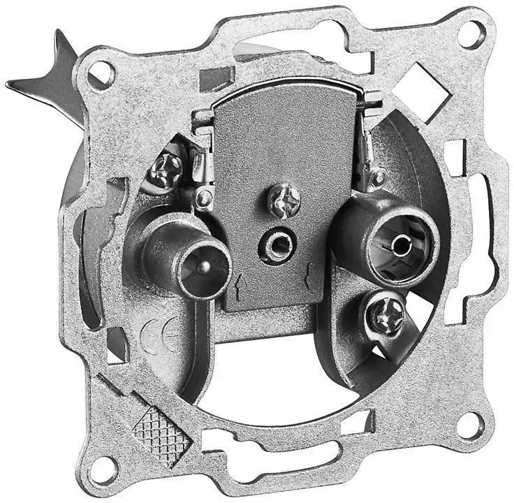 Goobay 67043  Antennen-Durchgangsdose 8dB 2-Loch