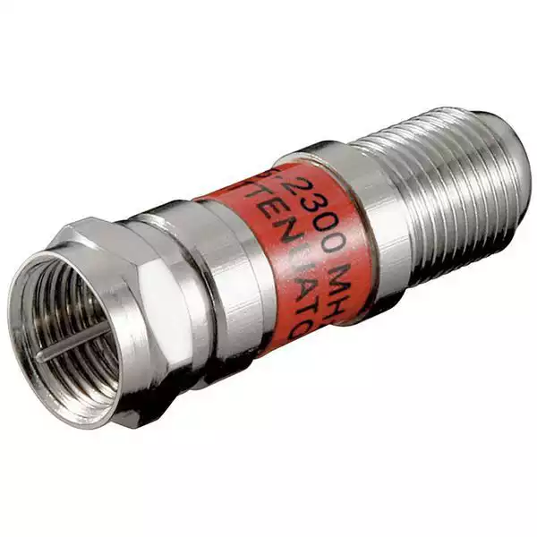 10dB Dämpfungsglied F-Stecker / F-Kupplung Wentronic FR3-10DC