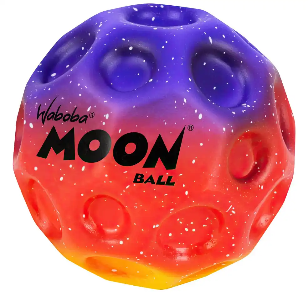 Waboba Sunset Moon Ball, am Höchsten Springender Gummiball – Patentiertes Original-Design – Ballkrater Erzeugen beim Aufprall EIN knallendes Geräusch – Leicht Greifbar – Flummies für Kinder. - 65mm