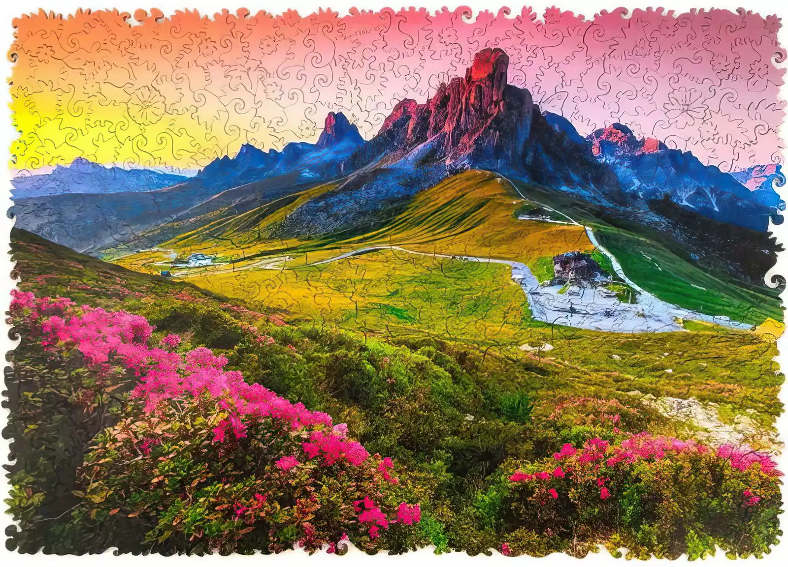 UNIDRAGON - Mountain (43 x 30 cm,Größe L) Holzpuzzle - 500 Teile