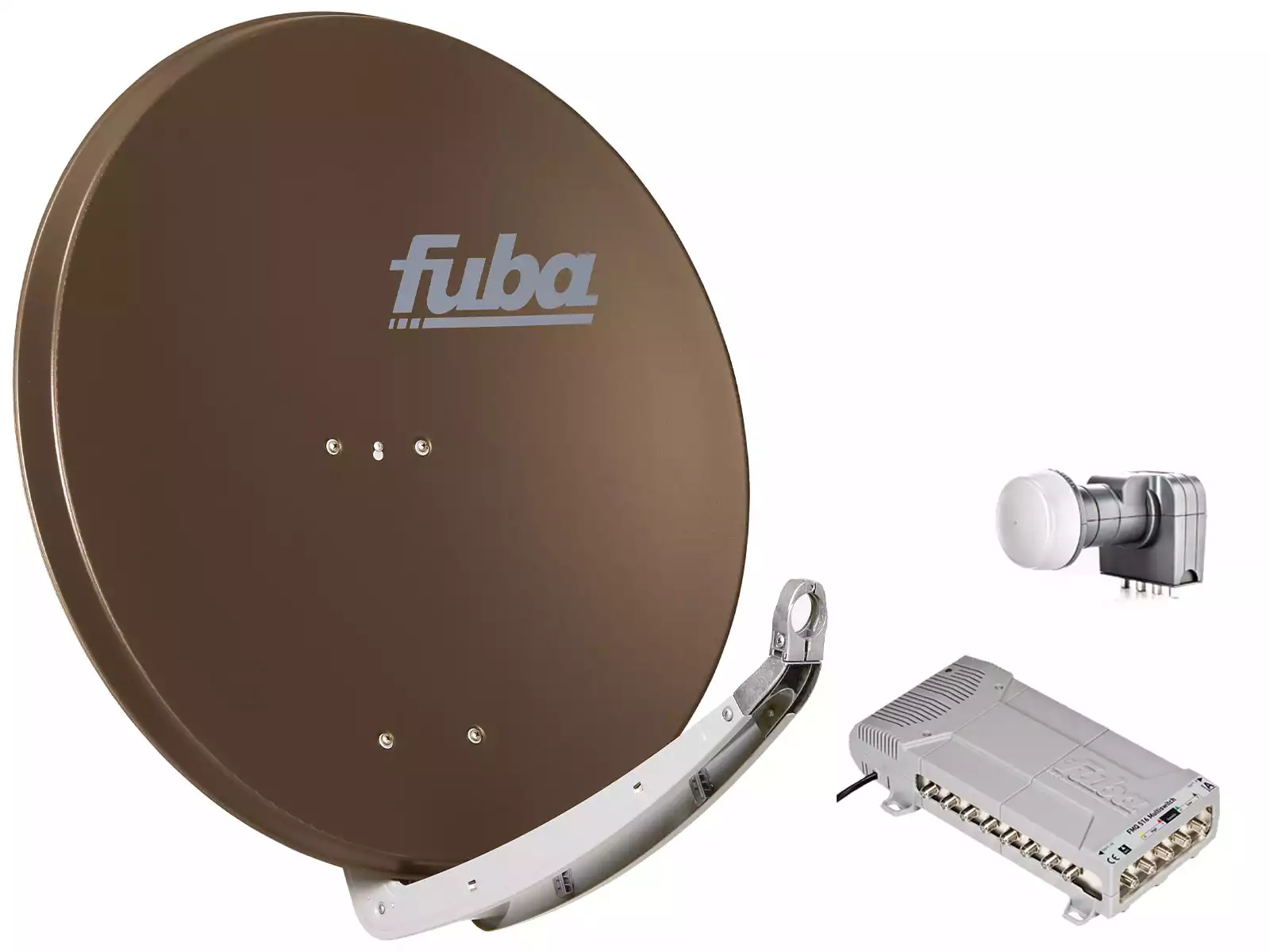 16 Teilnehmer Sat-Anlage - Fuba Profi85 HD16B   Schüsselgröße: 85 cm 16 Anschlüsse braun 4K / 3D / HDTV ready