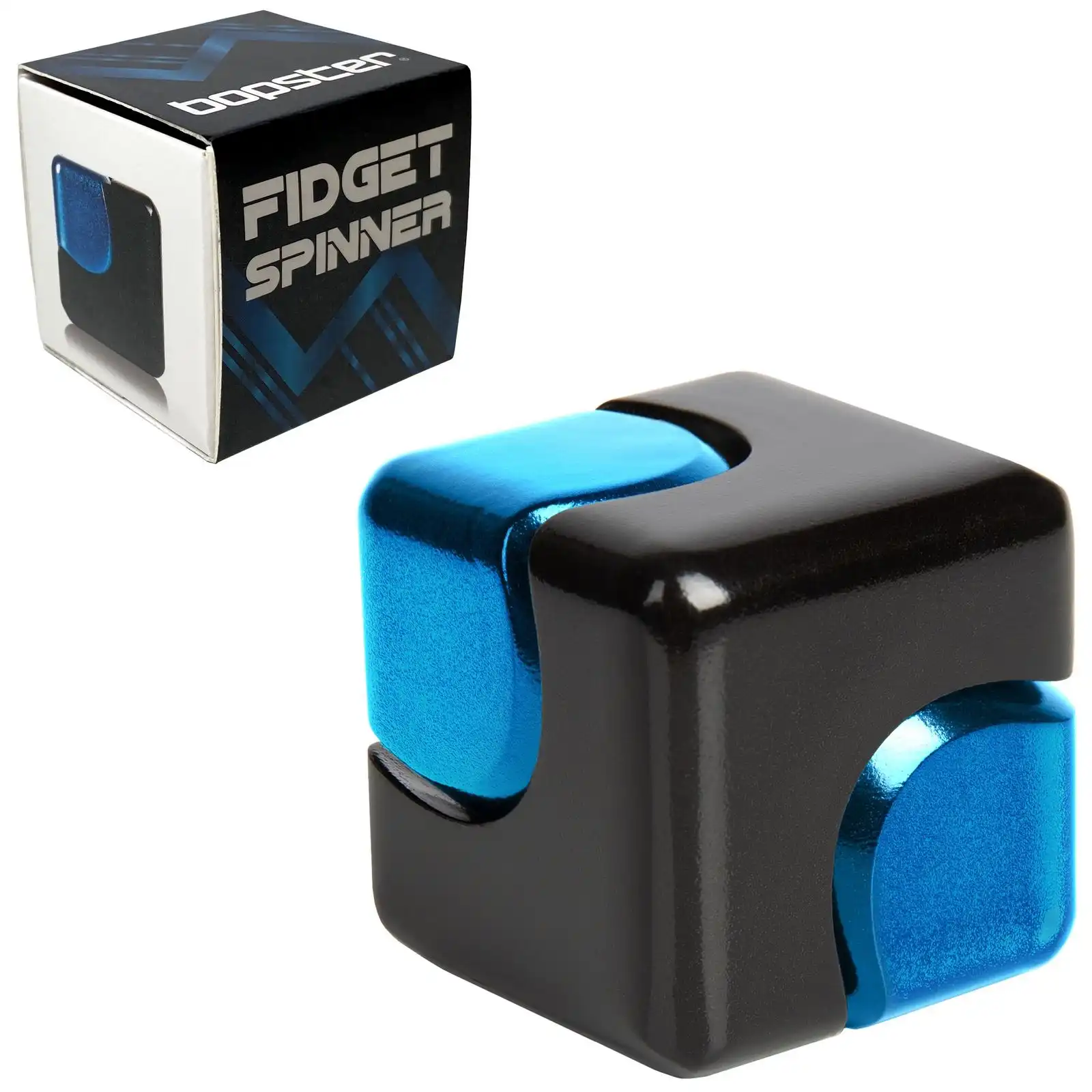 Fidget Spinner Cube schwarz/blau