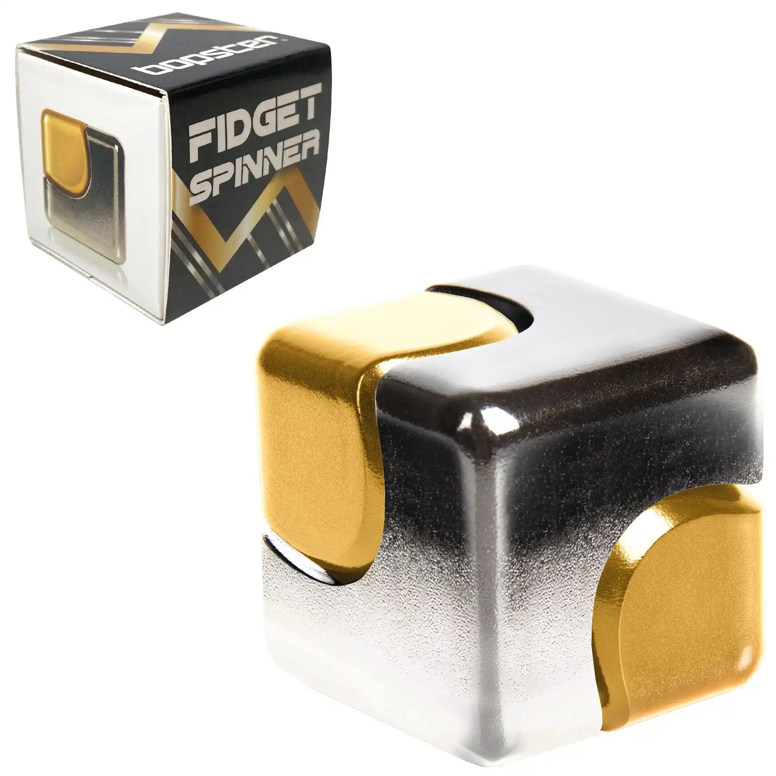 Fidget Spinner Cube silber/gold