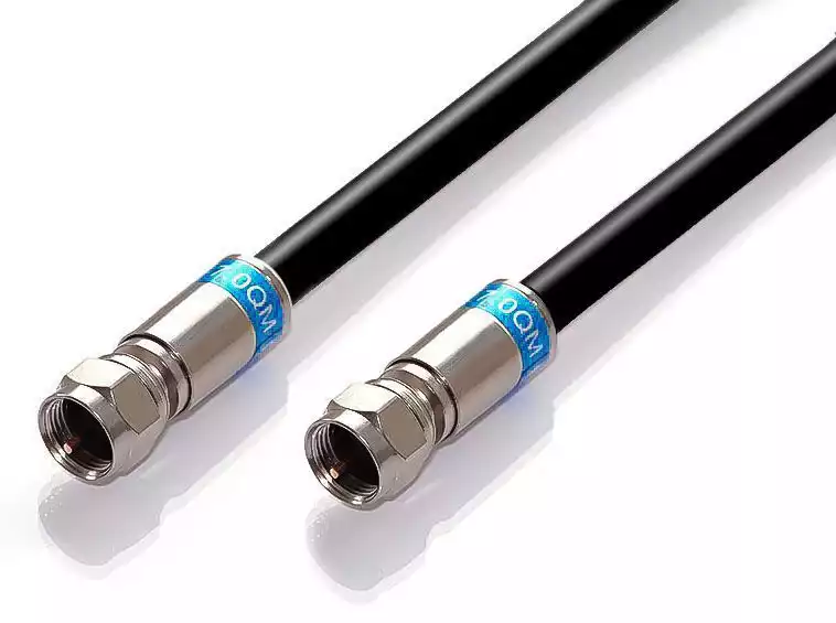 3m Sat-Kabel UV-beständig mit F-Steckern - Kathrein LCD115A+2QM3   Länge: 3 m 6.9 mm 130 dB Class A++ schwarz mit wasserdichten Kompressionsteckern