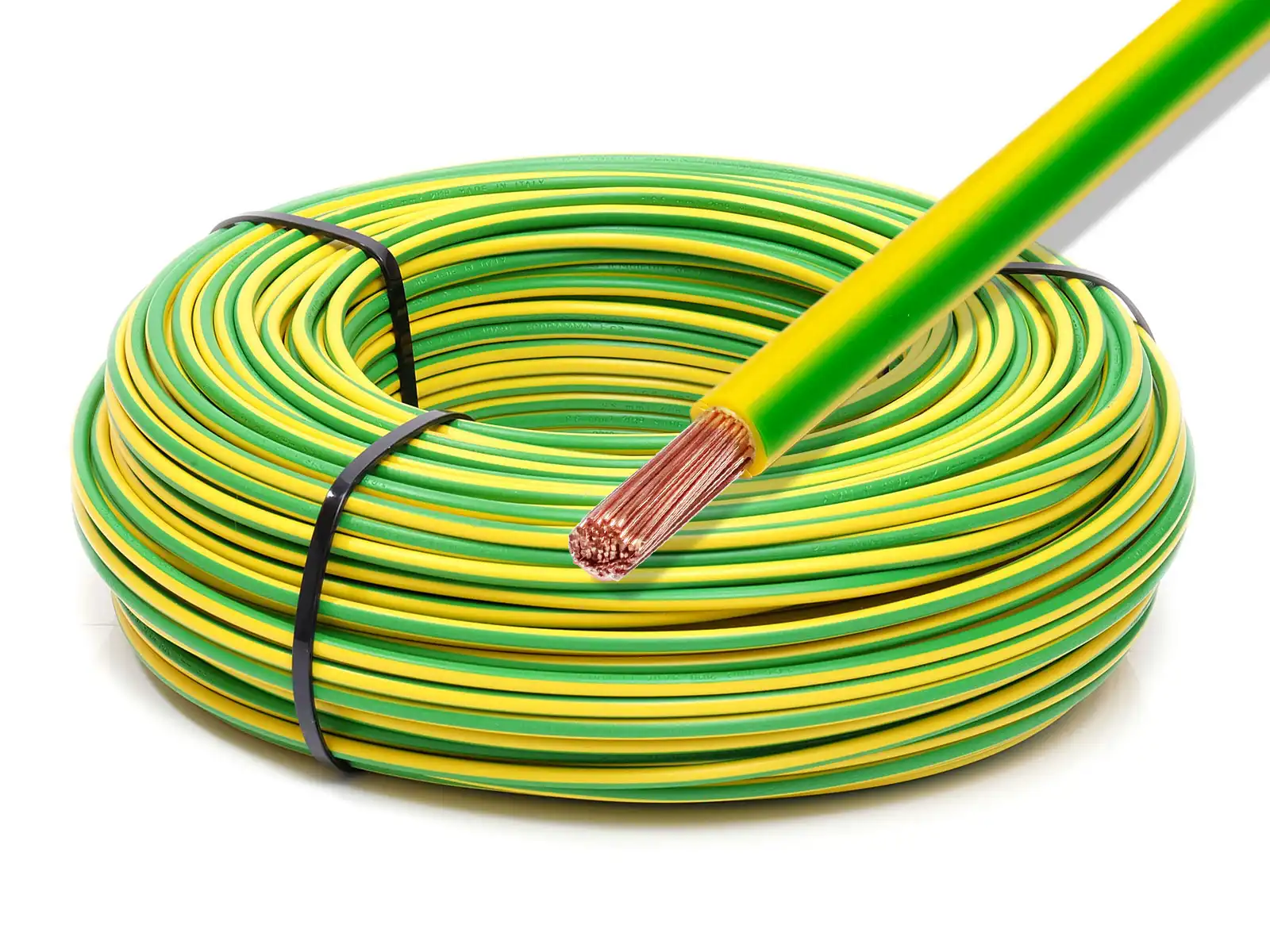 1x6mm² Potentialausgleich Erdungskabel - PVC-Verdrahtungsleitung feindrähtig XmediaSat   H07V-K 1 x 6 mm² grün/gelb