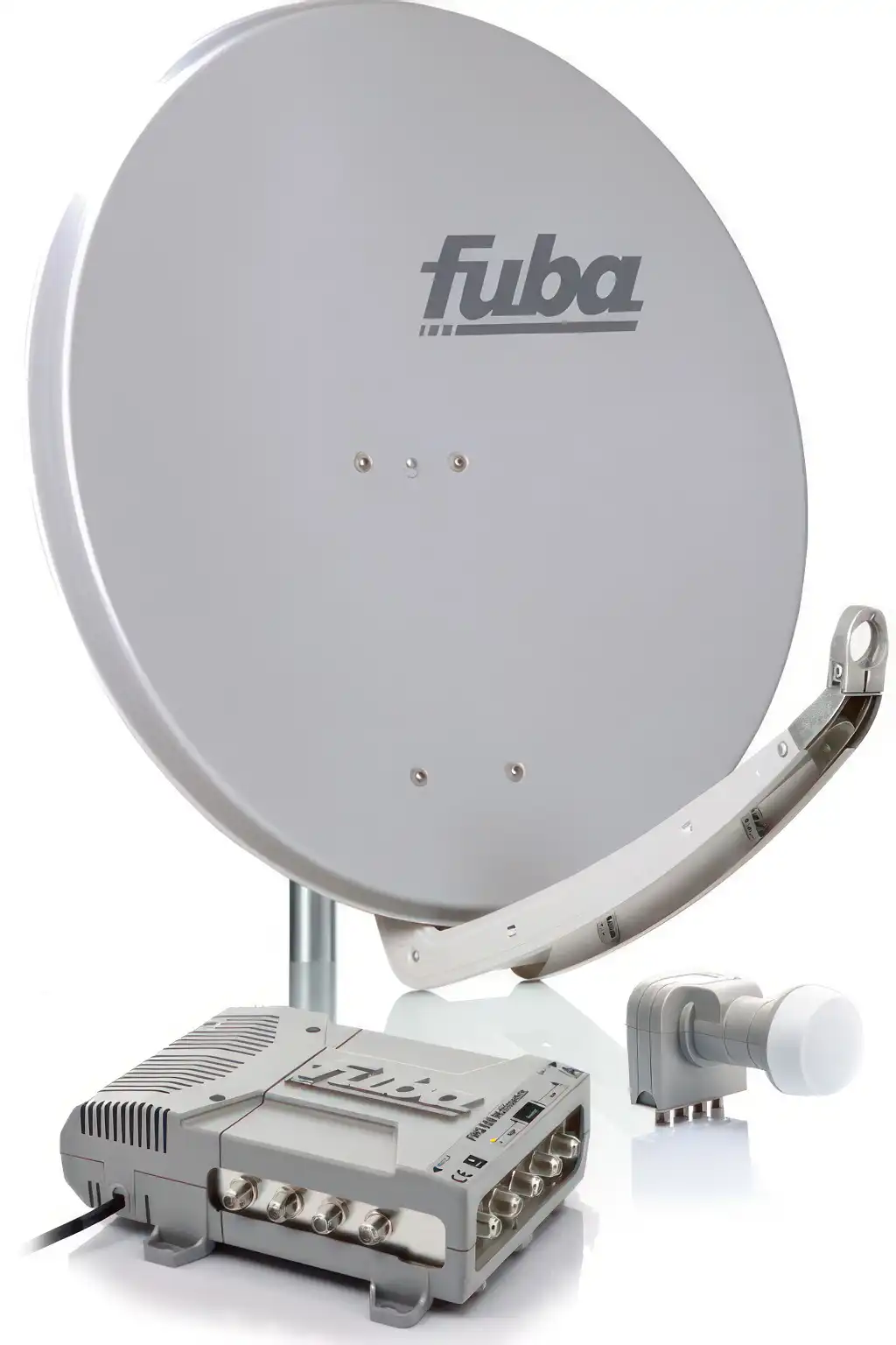 8 Teilnehmer Sat-Anlage - Fuba Profi85 HD08G   Schüsselgröße: 85 cm 8 Anschlüsse hellgrau 4K / 3D / HDTV ready