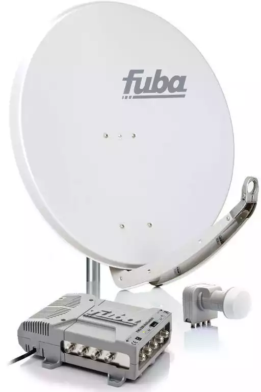 8 Teilnehmer Sat-Anlage - Fuba Profi85 HD08W   Schüsselgröße: 85 cm 8 Anschlüsse weiß 4K / 3D / HDTV ready