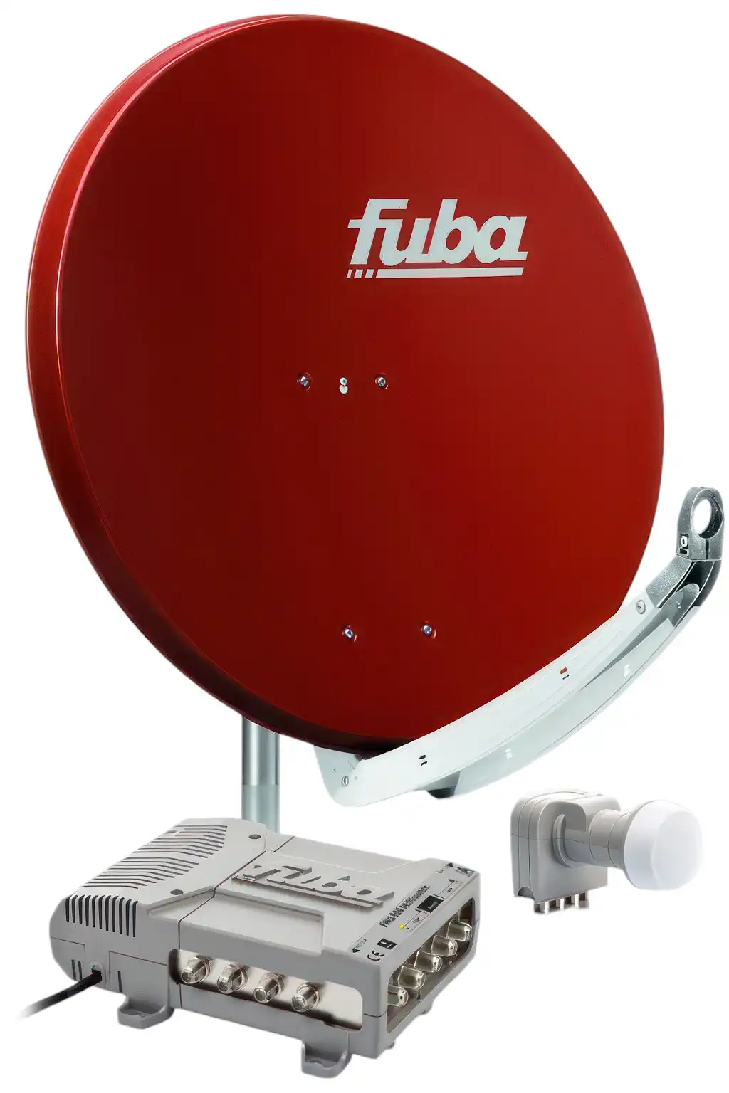 8 Teilnehmer Sat-Anlage - Fuba Profi85 HD08R   Schüsselgröße: 85 cm 8 Anschlüsse ziegelrot 4K / 3D / HDTV ready
