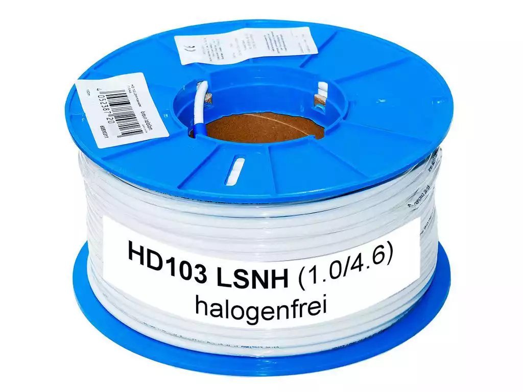 Antennenkabel - Ören HD 103 LSNH 6.8 mm Class A+ halogenfrei weiß   Sat Kabel Meterware