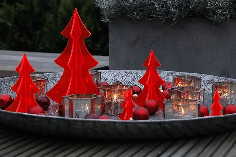 Elliot Lichtzauber - Sonnenfänger 1020333  Sonnenfänger Lichtzauber - 3D-Tannenbaum midi 6 cm stehend rot midi 6 cm stehend rot
