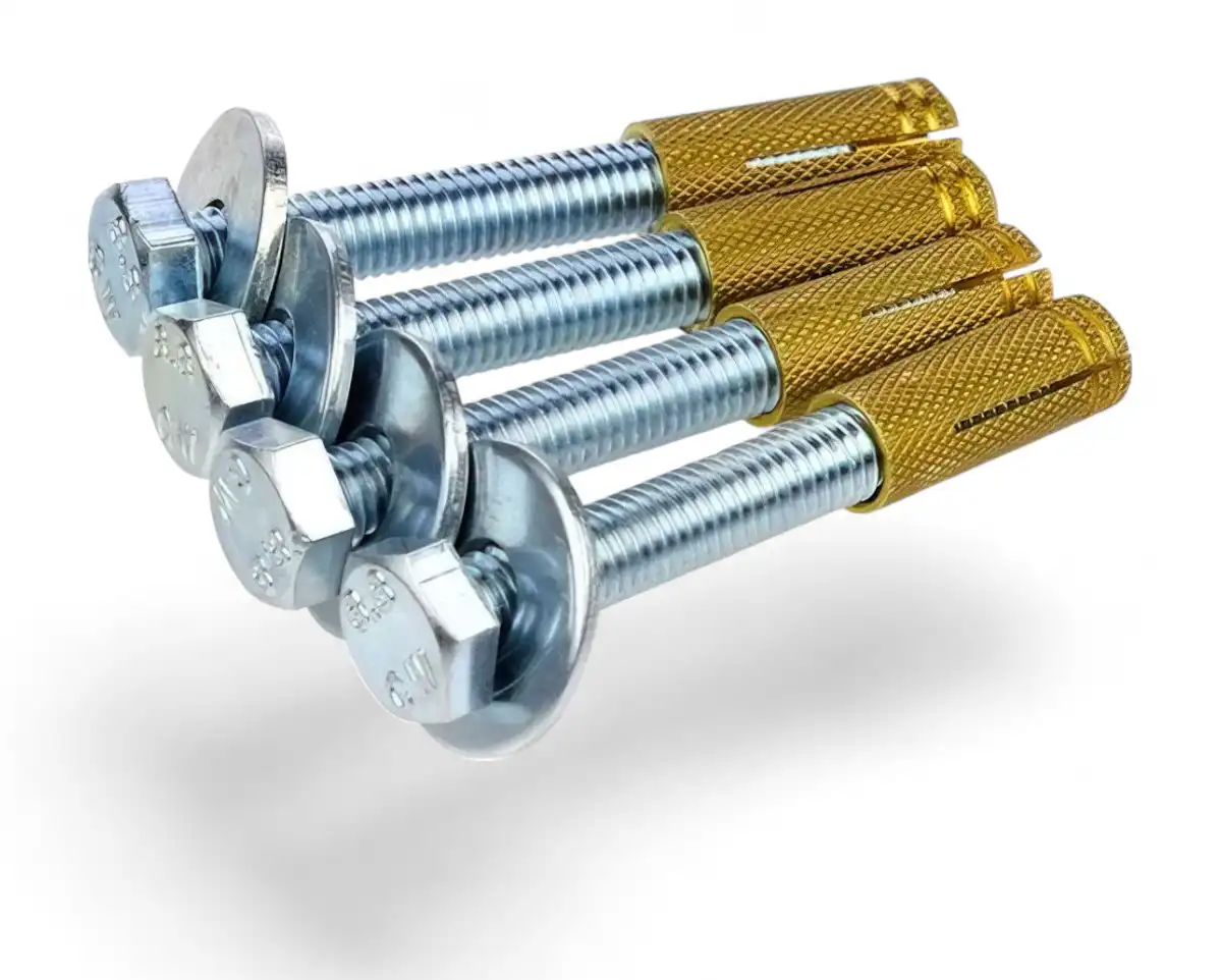 4er Set Messingdübel für Wandhalter XmediaSat   Schraubenlänge 45 mm M8