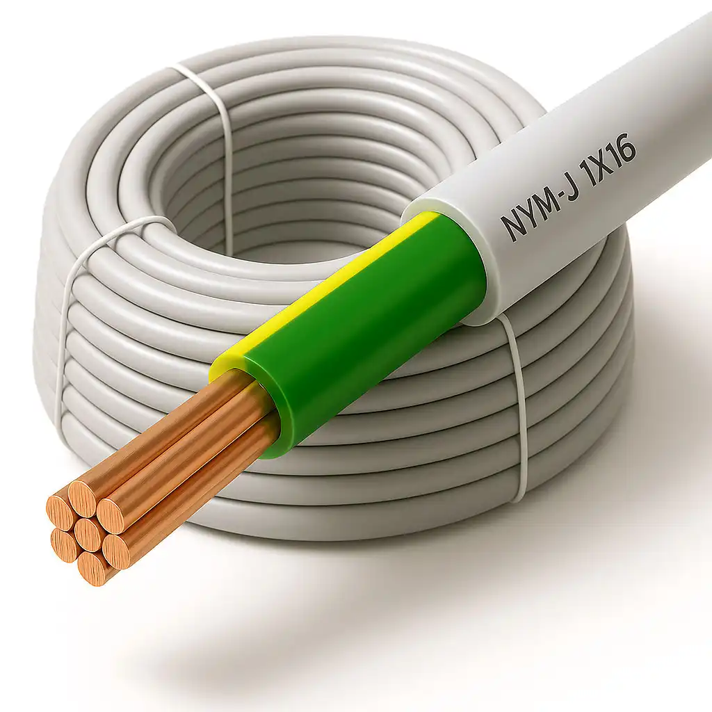 1x16mm² Blitzschutz Erdungskabel - XmediaSat   NYM-J 1 x 16 mm² grau