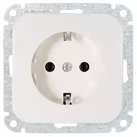 Opus 560.011.02  Schuko Schutzkontakt-Steckdose ohne Krallen reinweiß