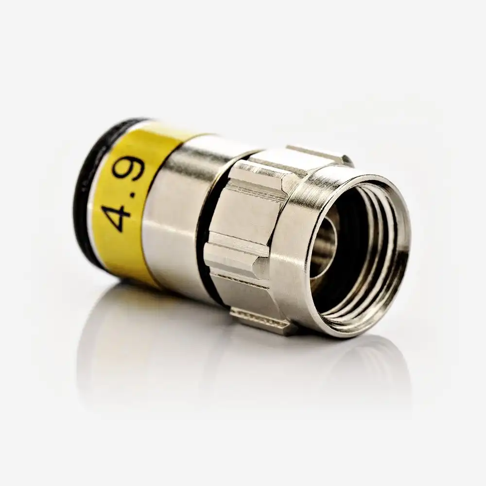 F-Stecker / Push-On F-Stecker 6.8 mm OVZ 037 / F-6-TD SELF INSTALL 4.9 NI - Kompressionsstecker