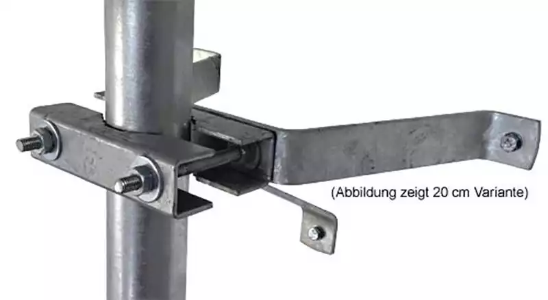20cm Sat Mauerhalterset / Masthalter - XmediaSat MH200/60   Wandabstand: 20 cm feuerverzinkt rostfrei