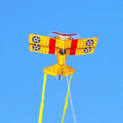 X-Kites Mini Micro Kites Bi-Plane - Einleiner-Drachen/Kinderdrachen (1-Leiner) rtf (flugfertig) 11 cm x 12 cm
