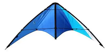 Elliot Drops Zweileiner-Lenkdrachen/Stabdrachen (2-Leiner) rtf (flugfertig) 160 cm x 75 cm Cfk-Vollstab 4 mm blau/hellblau/weiß