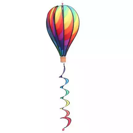 11111hängendes Windspiel Balloon - Wave 50 x 28 cm (Ballon) 5 x 5.5 cm (Korb) 10 x 65 cm (Spirale) rainbow