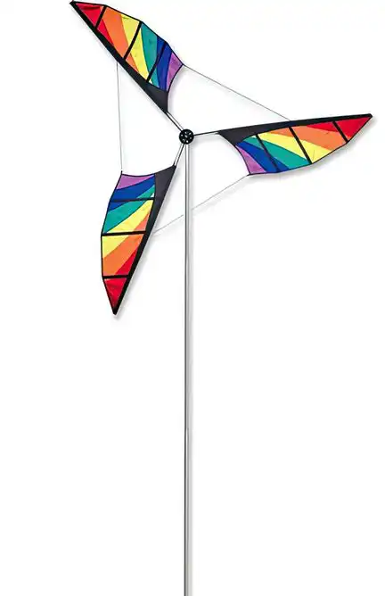 11111Windrad/stehendes Windspiel Windgenerator Ø 300 cm Höhe 460 cm rainbow Größe XL