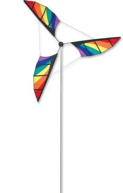 Windrad/stehendes Windspiel Windgenerator Ø 300 cm Höhe 460 cm rainbow Größe XL