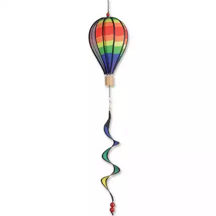 11111hängendes Windspiel Balloon - Classic Rainbow 17 x 28 cm (Ballon) 4  x 3.5 cm (Korb) 10 x 35 cm (Spirale) rainbow