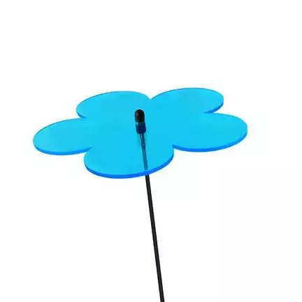 11111Elliot Lichtzauber - Sonnenfänger Blume mini 4 cm inkl. 20 cm Stab blau