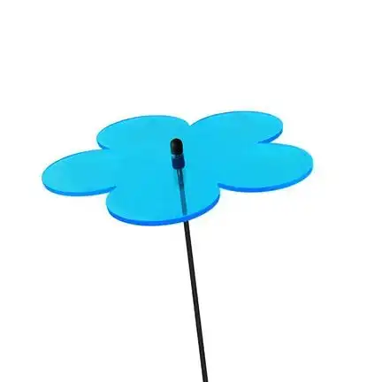 11111Elliot Lichtzauber - Sonnenfänger Blume mini 4 cm inkl. 20 cm Stab blau