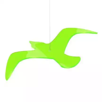 11111Elliot Lichtzauber - Sonnenfänger 1019221  Vogel Wing 18 cm gebogen grün inkl. Aufhängevorrichtung